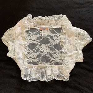 Lace Cream Colored Shrug